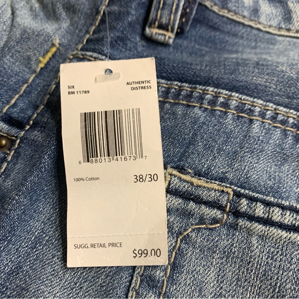 Buffalo David Bitton Six low rise slim straight leg blue jeans NWT 38X30 - Picture 6 of 11
